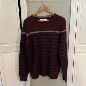 Large Red Striped Sweater
